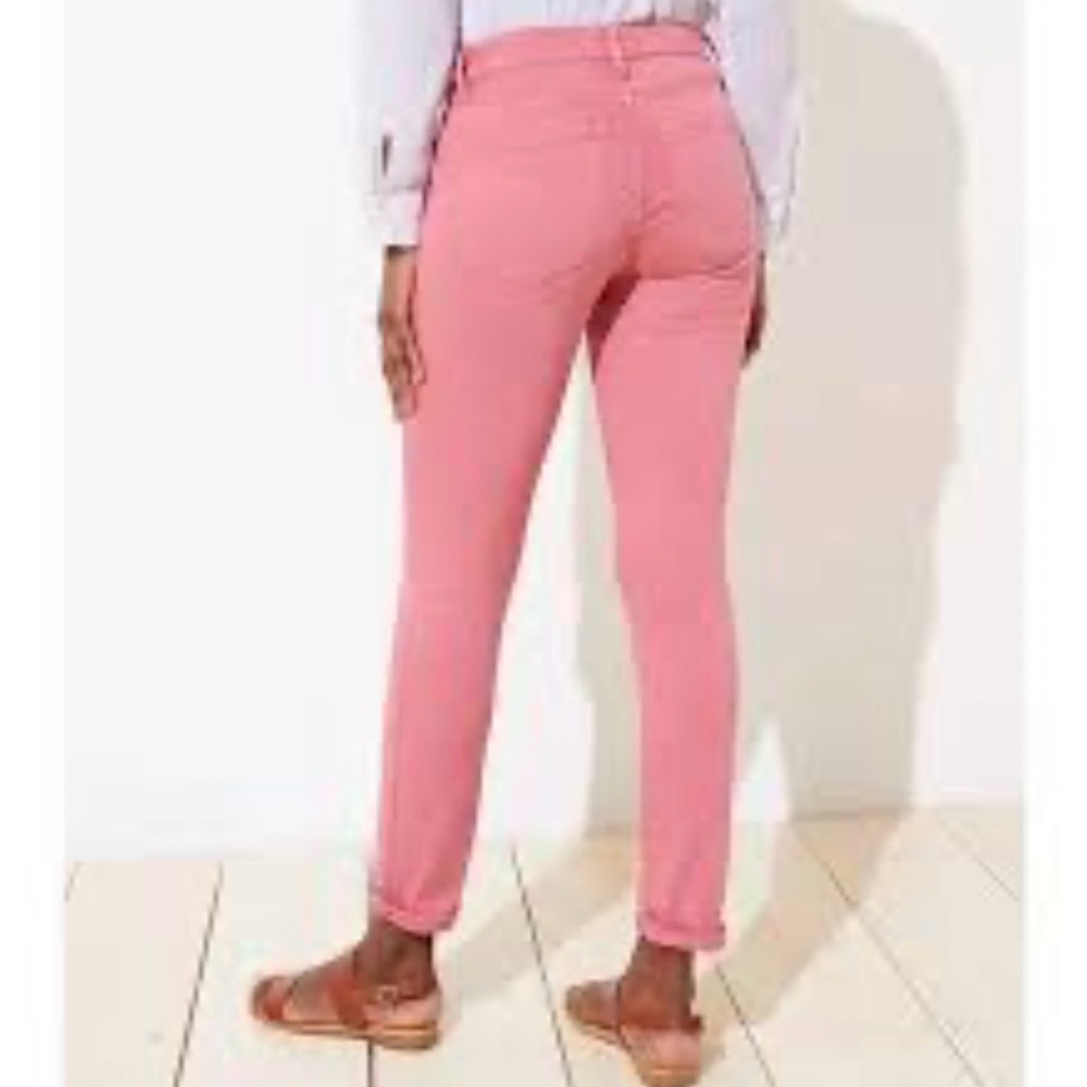 LOFT Modern skinny pink denim